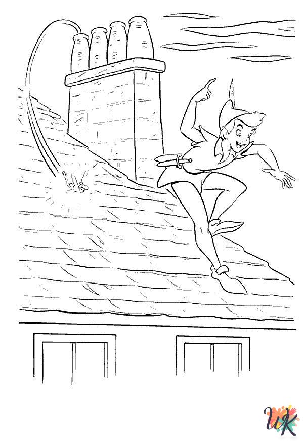 easy Peter Pan coloring pages