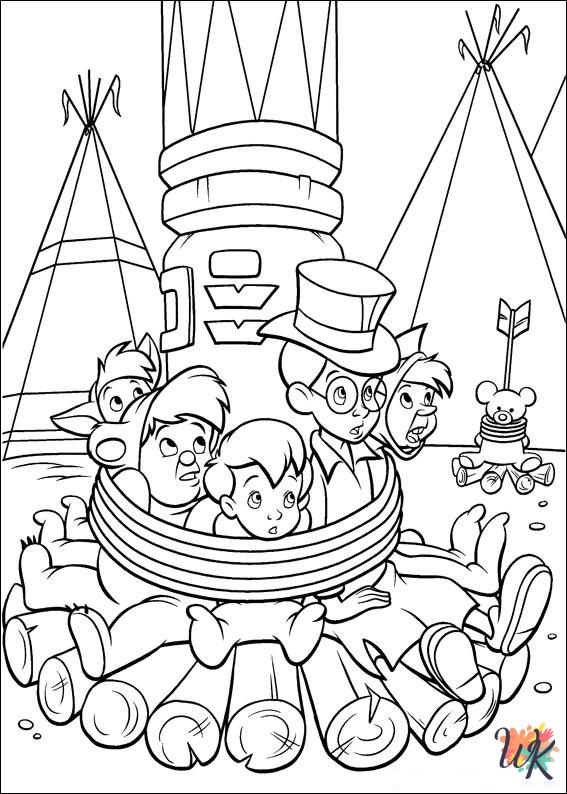 easy cute Peter Pan coloring pages