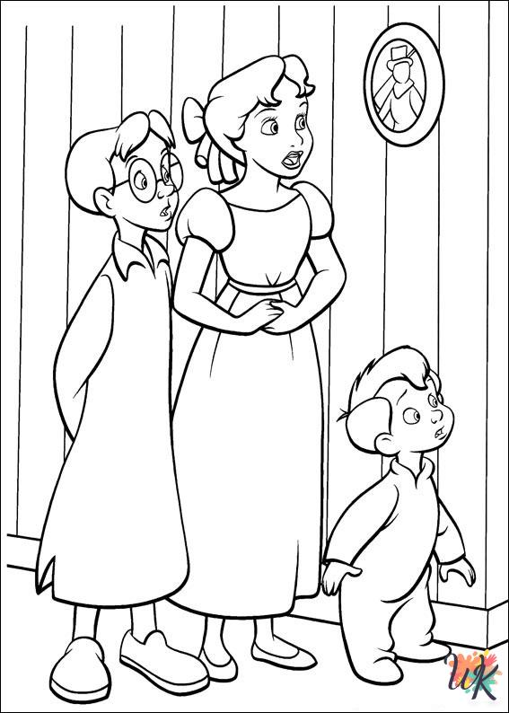 Peter Pan coloring pages easy