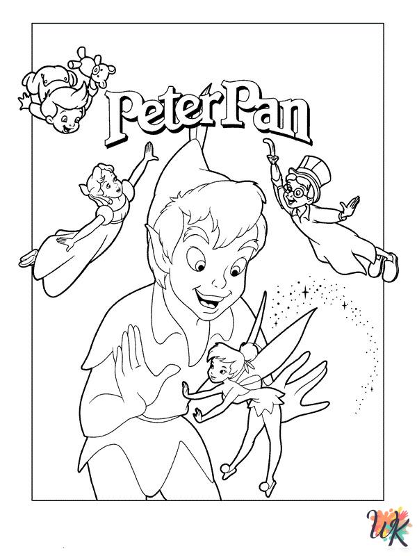 preschool Peter Pan coloring pages 1