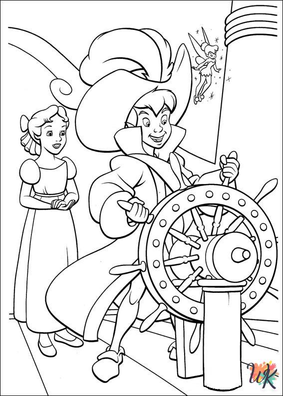 Peter Pan themed coloring pages