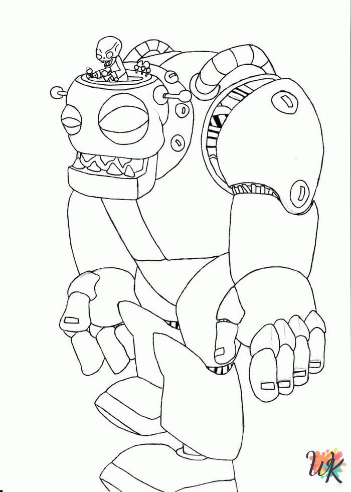 detailed Plants vs. Zombies coloring pages for adults 1