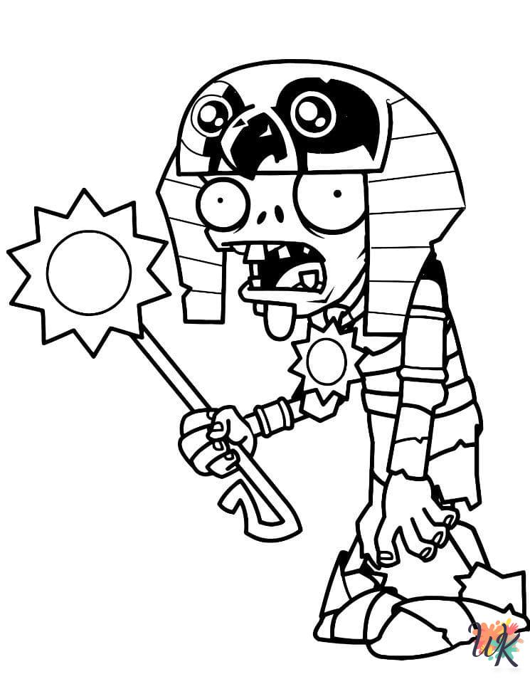 coloring pages for Plants vs. Zombies