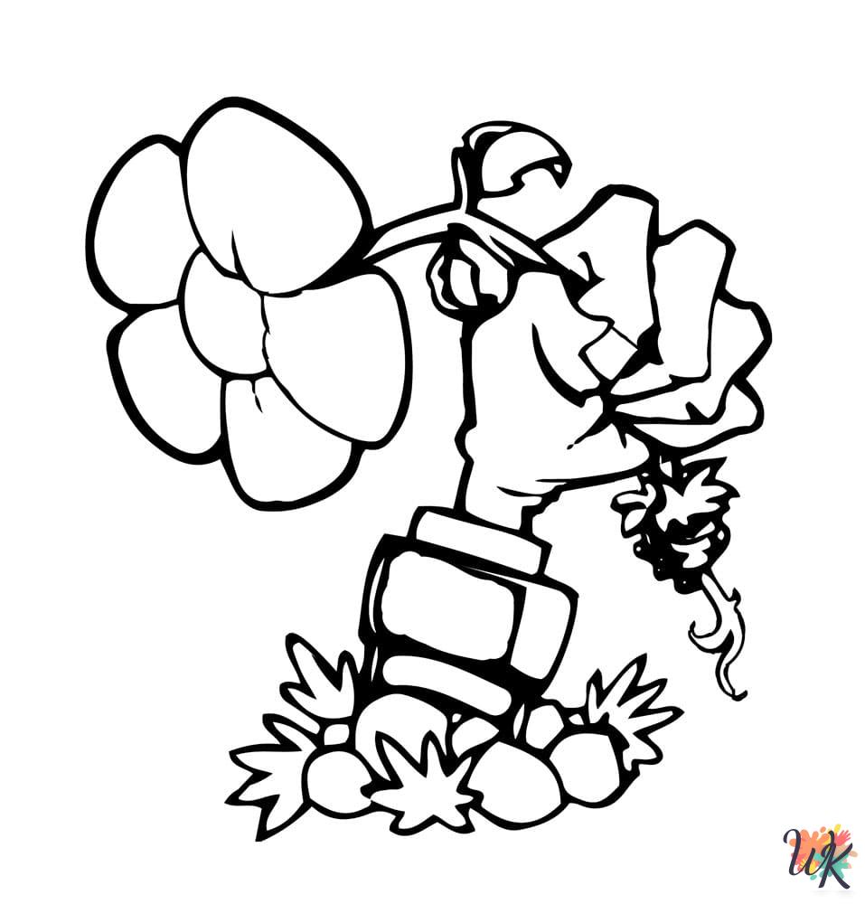 printable Plants vs. Zombies coloring pages for adults 1