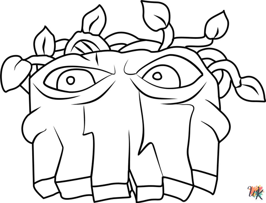 grinch cute Plants vs. Zombies coloring pages