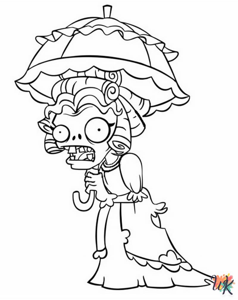 Plants vs. Zombies coloring pages for kids 1