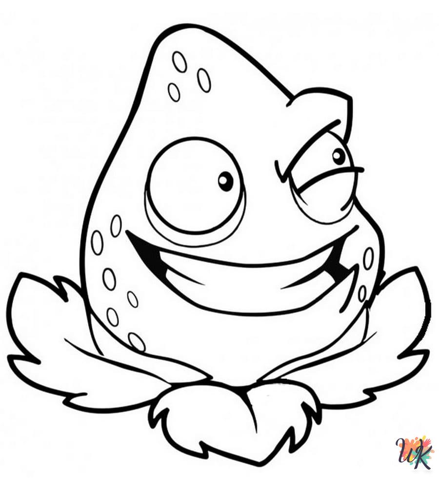Plants vs. Zombies coloring pages easy 1