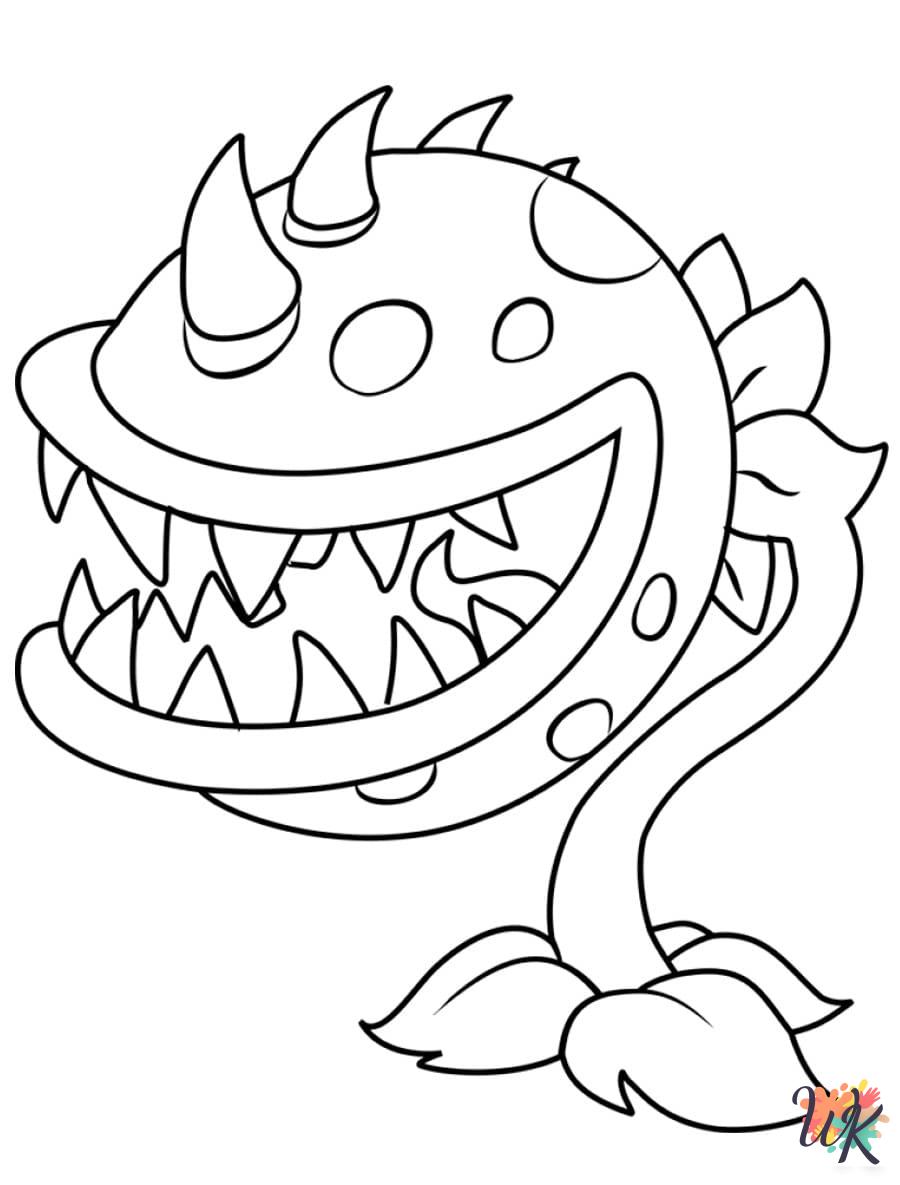Plants vs. Zombies coloring pages printable free 2