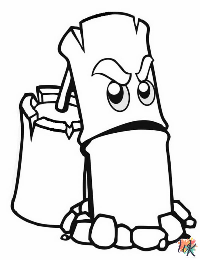 free Plants vs. Zombies tree coloring pages