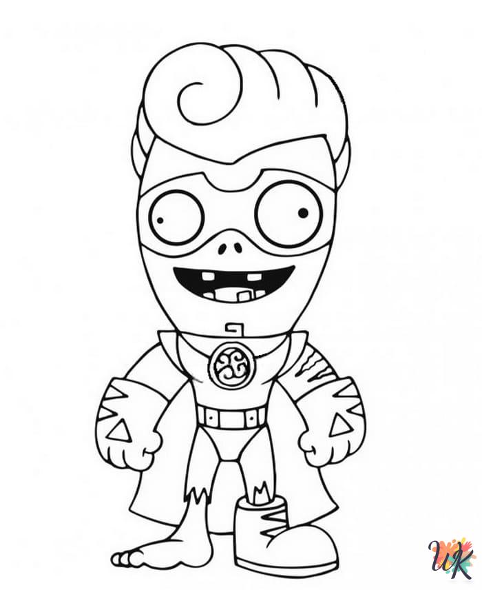 printable coloring pages Plants vs. Zombies 1
