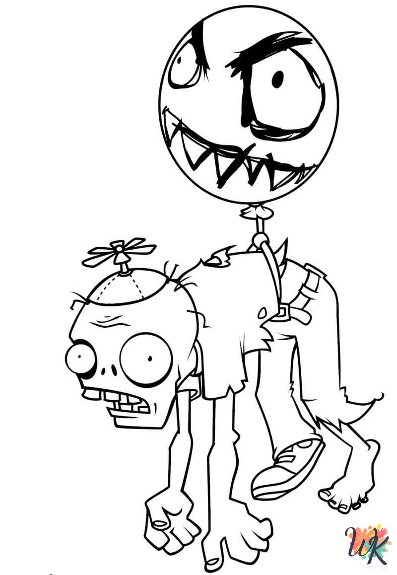Plants vs. Zombies coloring pages free printable 2