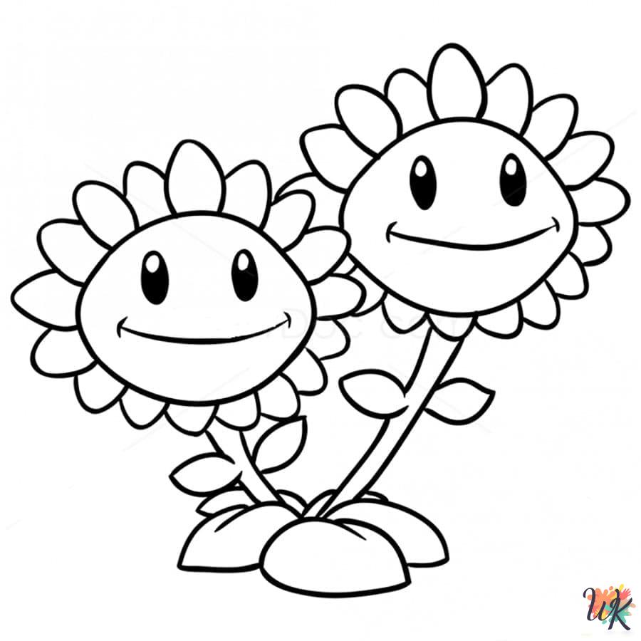 free adult Plants vs. Zombies coloring pages