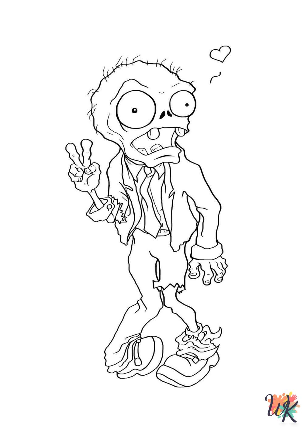 easy Plants vs. Zombies coloring pages 2