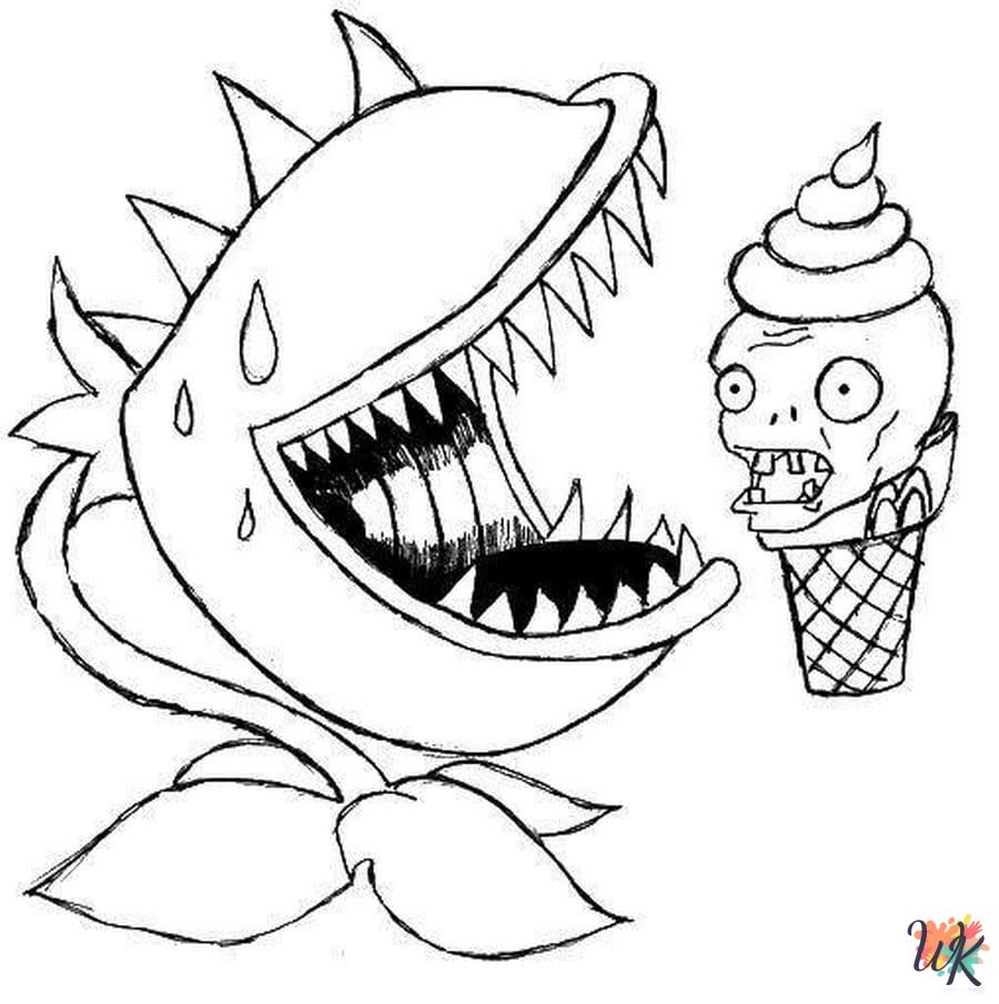 Plants vs. Zombies printable coloring pages