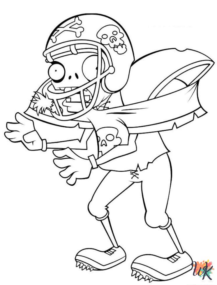 adult coloring pages Plants vs. Zombies 2