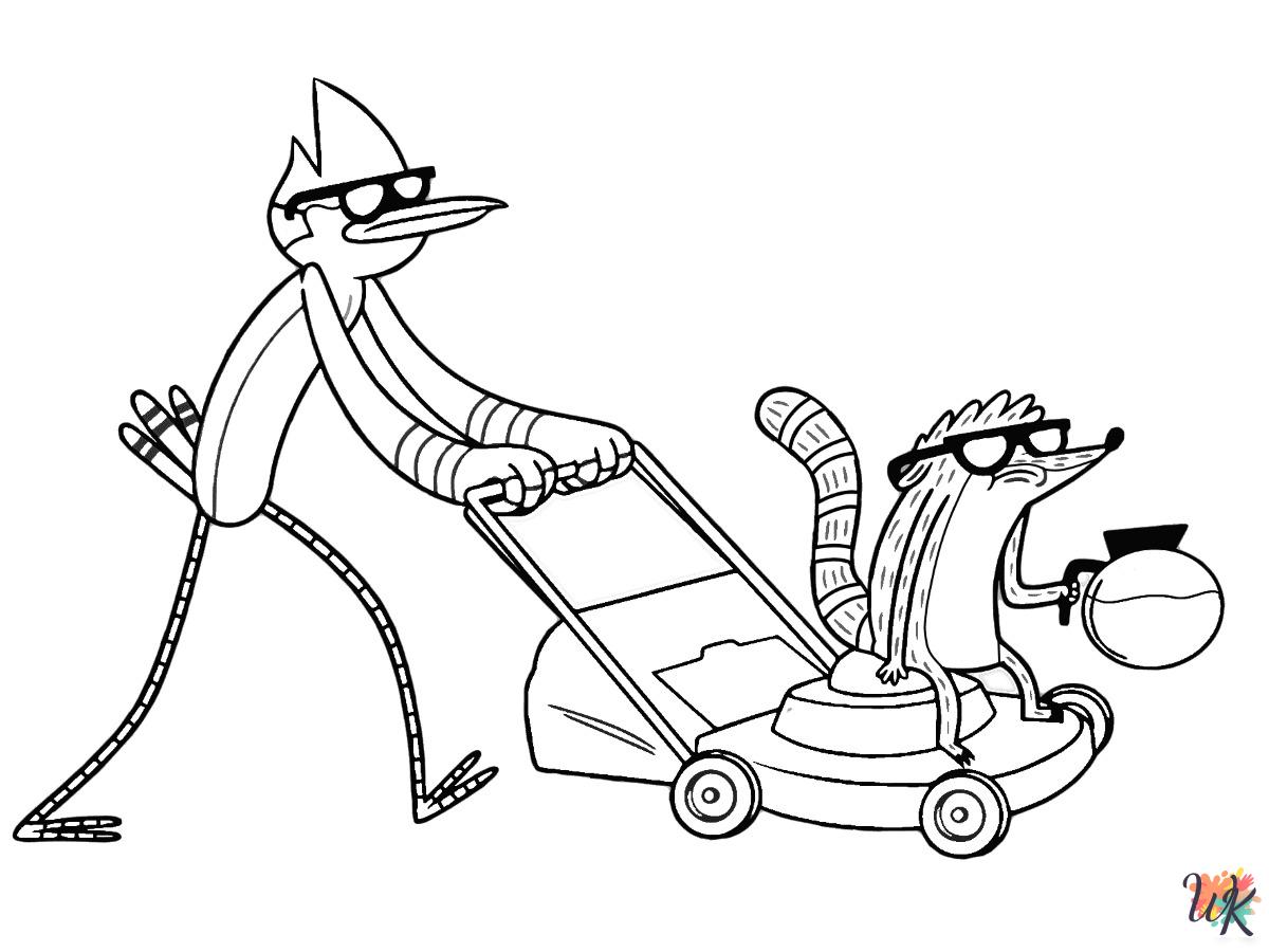 hard Regular Show coloring pages
