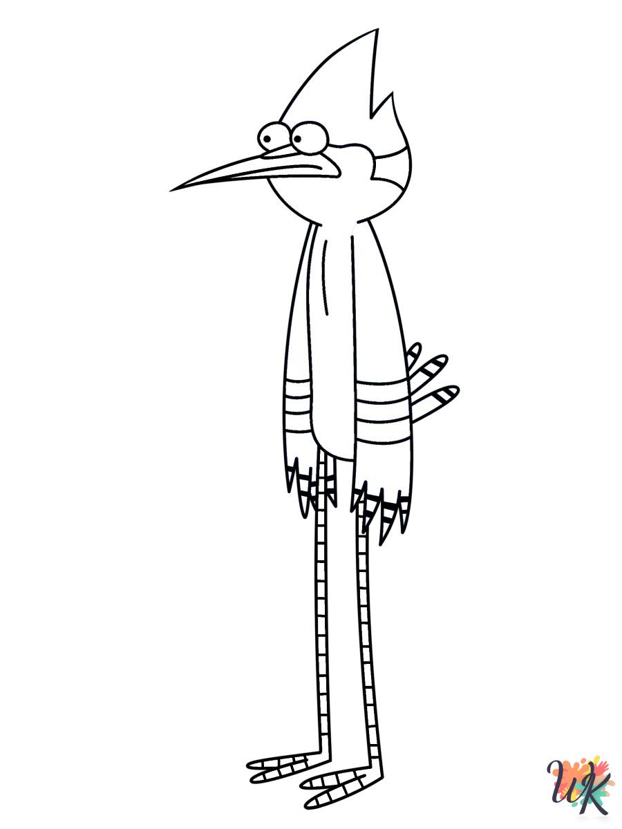 easy cute Regular Show coloring pages