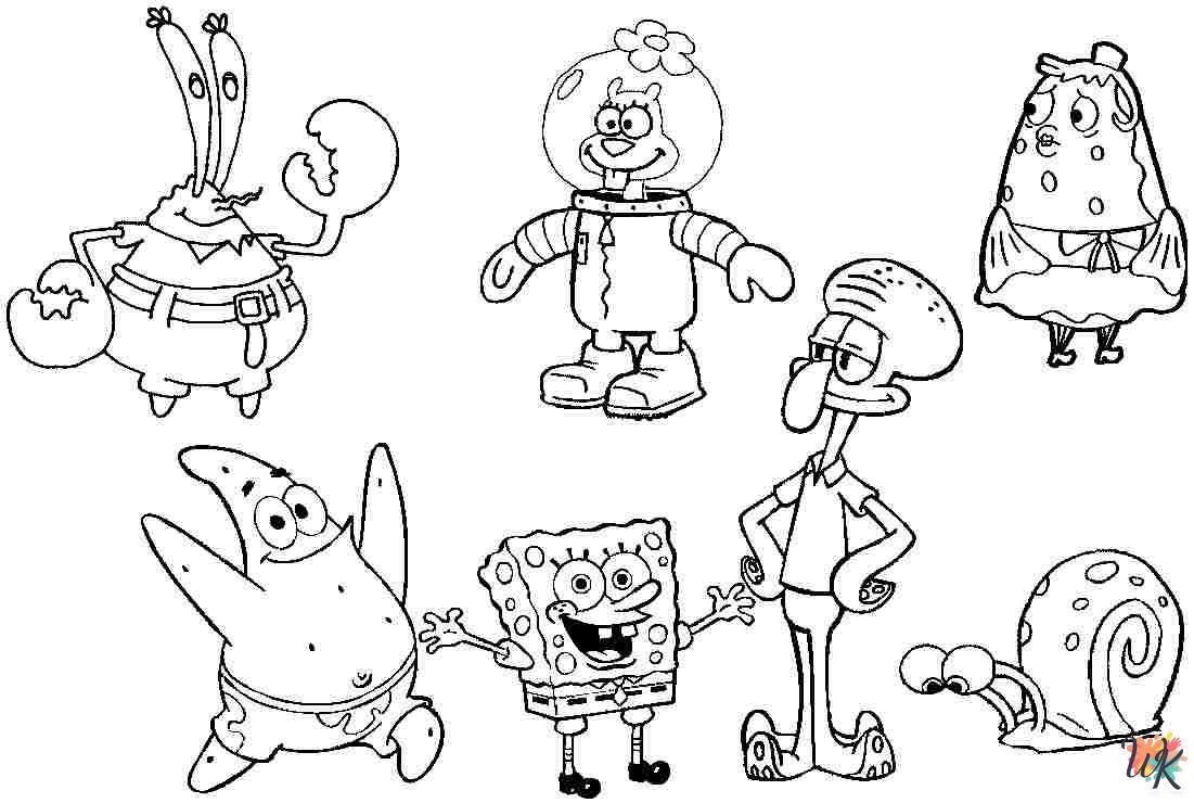easy Spongebob coloring pages