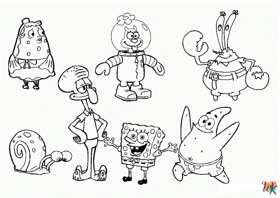 free adult Spongebob coloring pages 1
