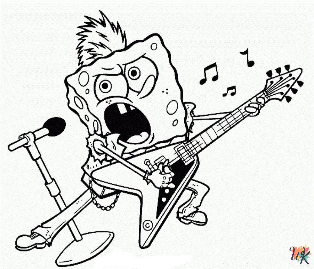 Spongebob coloring pages for adults pdf
