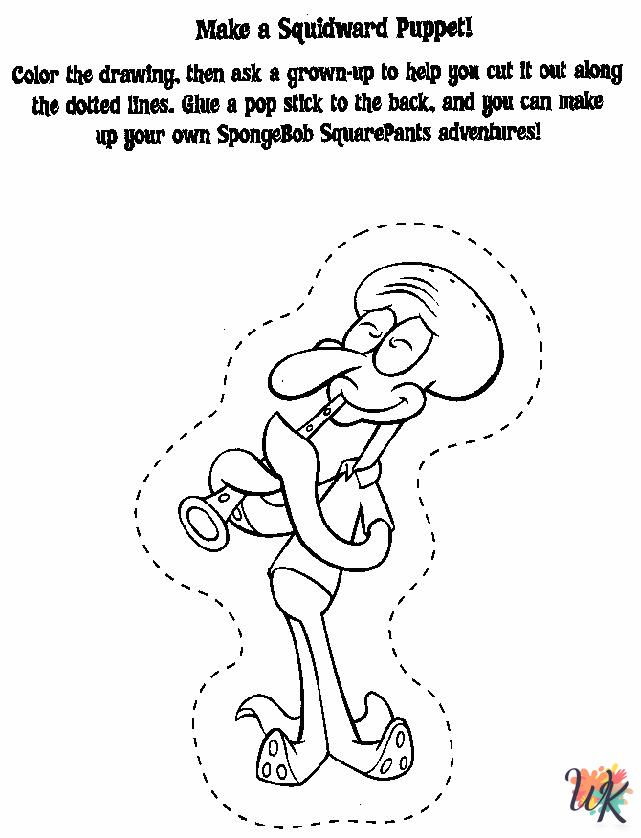 free full size printable Spongebob coloring pages for adults pdf