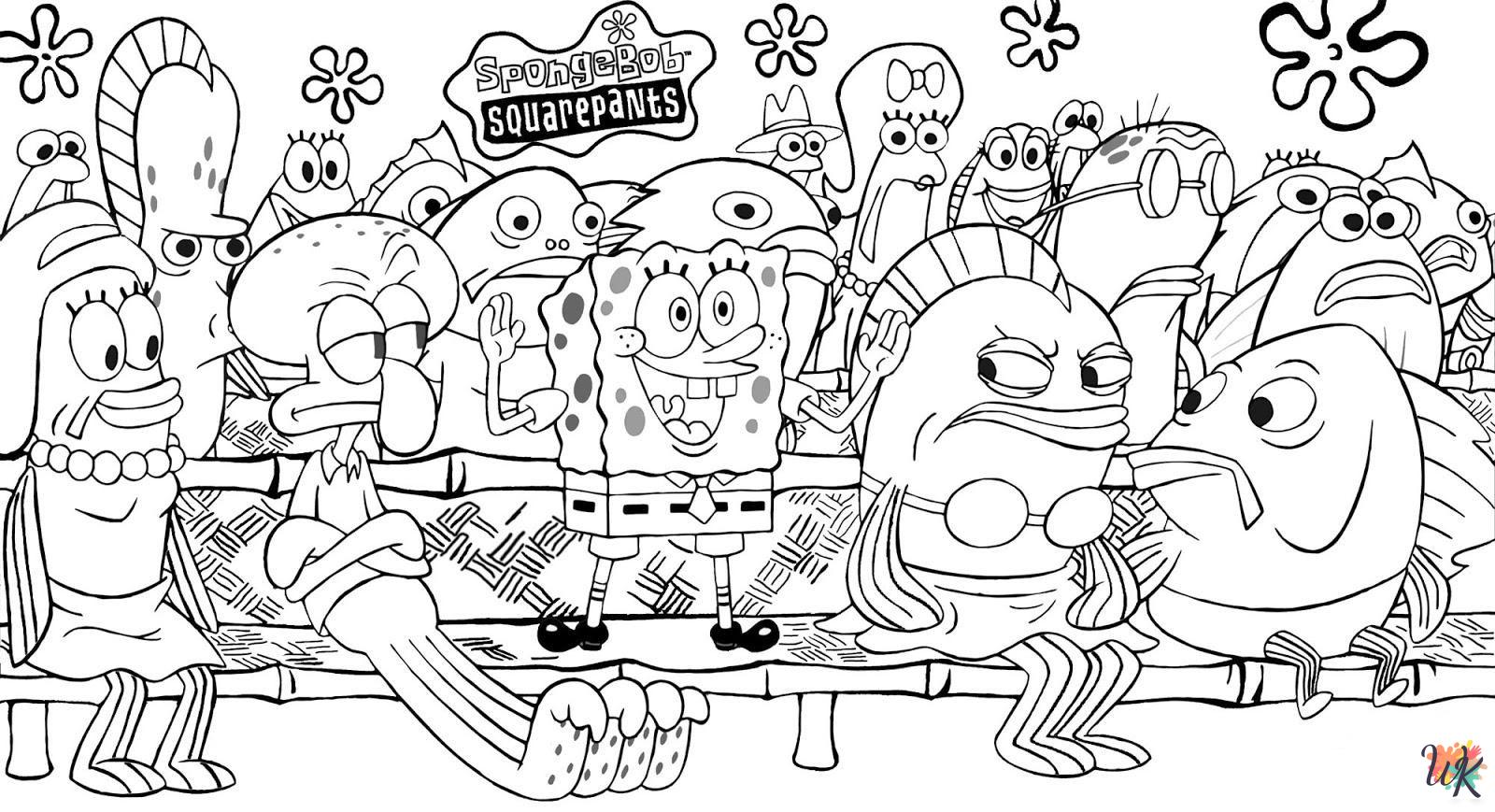 Spongebob free coloring pages