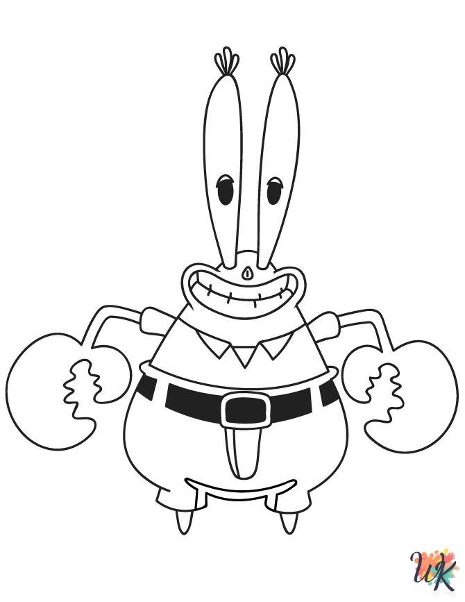 detailed Spongebob coloring pages