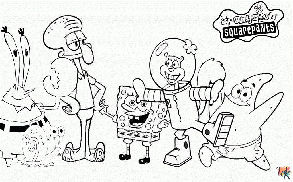 free printable Spongebob coloring pages for adults
