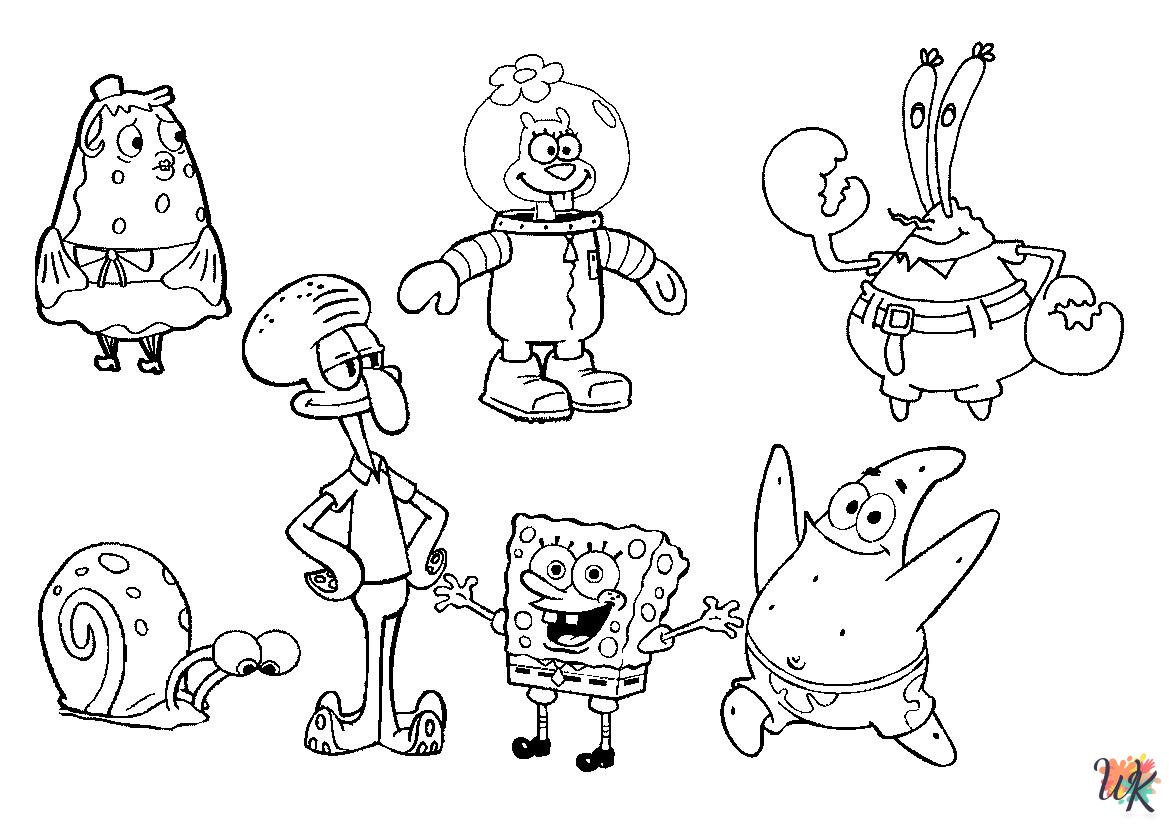 Spongebob themed coloring pages