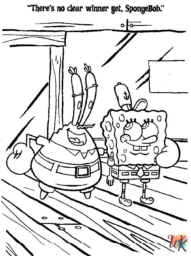 grinch cute Spongebob coloring pages