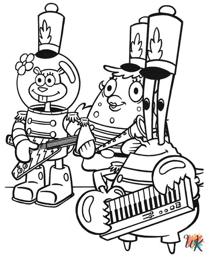 Spongebob themed coloring pages