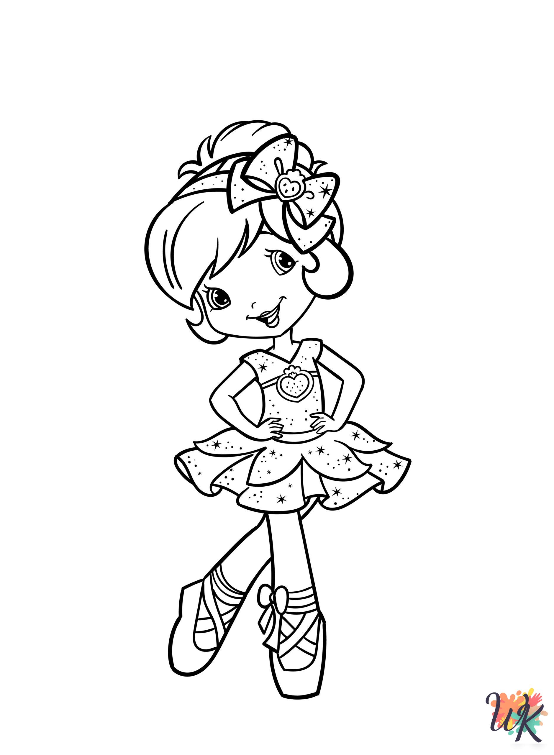 cute Strawberry Shortcake coloring pages