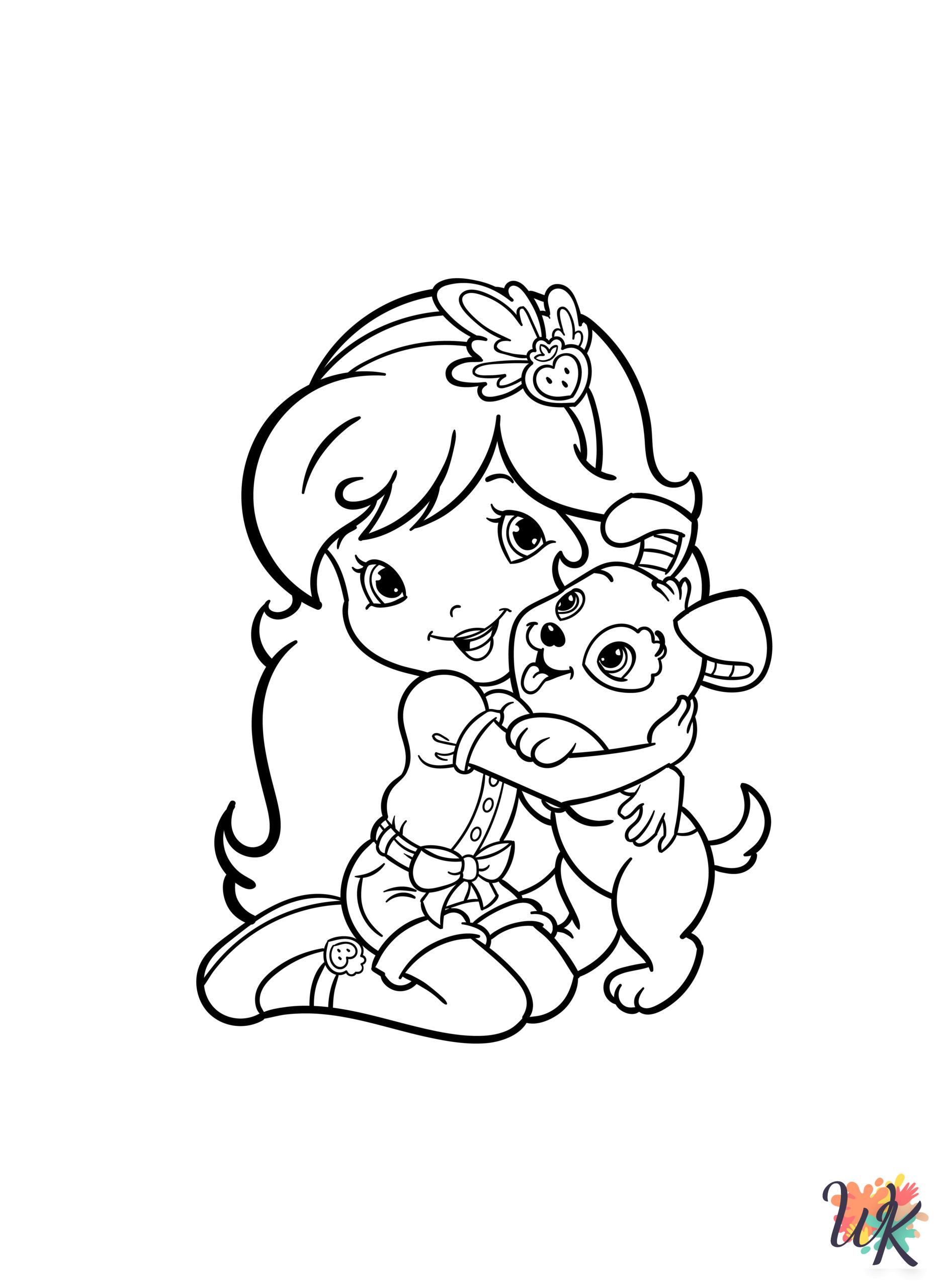 free adult Strawberry Shortcake coloring pages