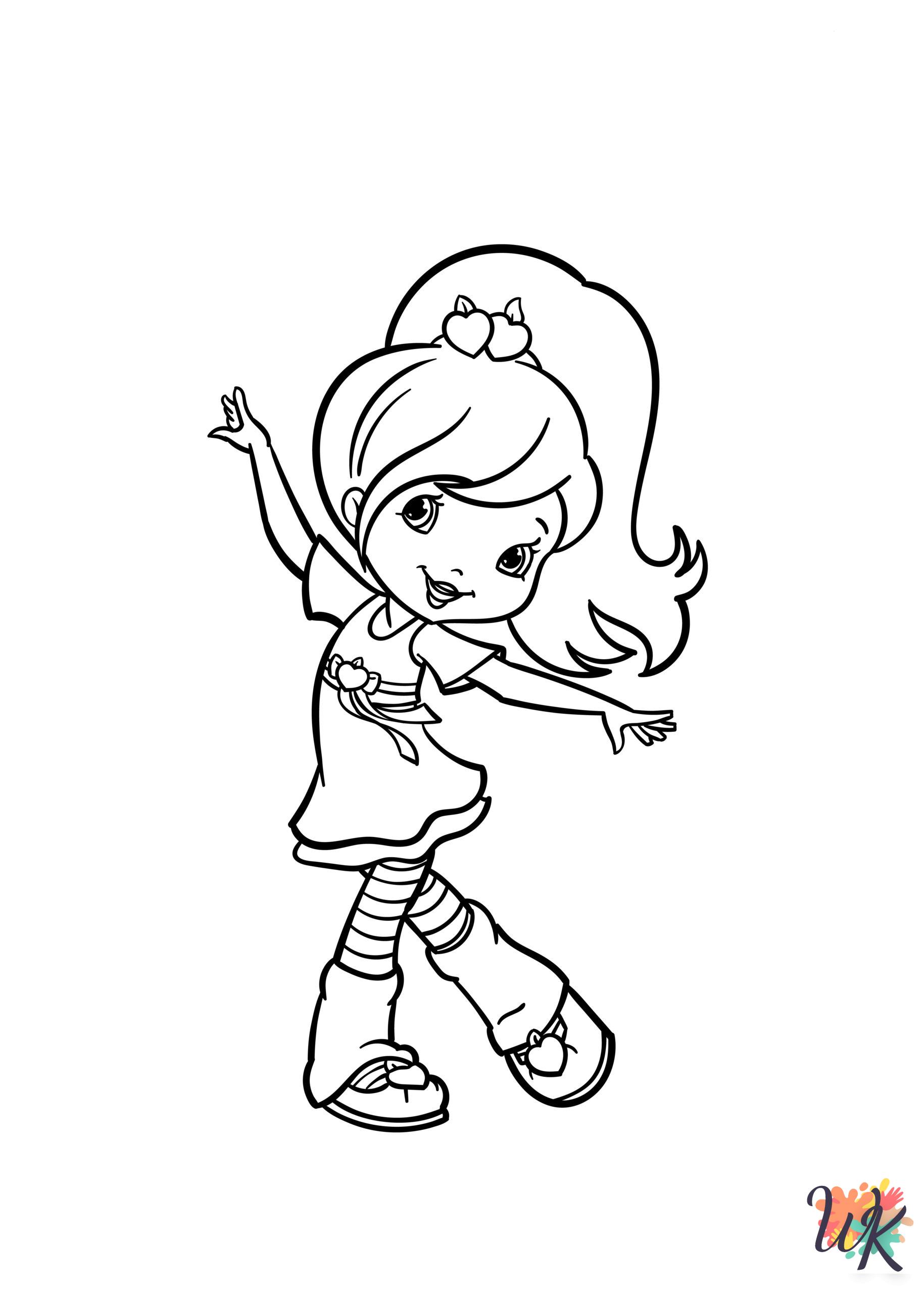 Strawberry Shortcake coloring pages for adults easy