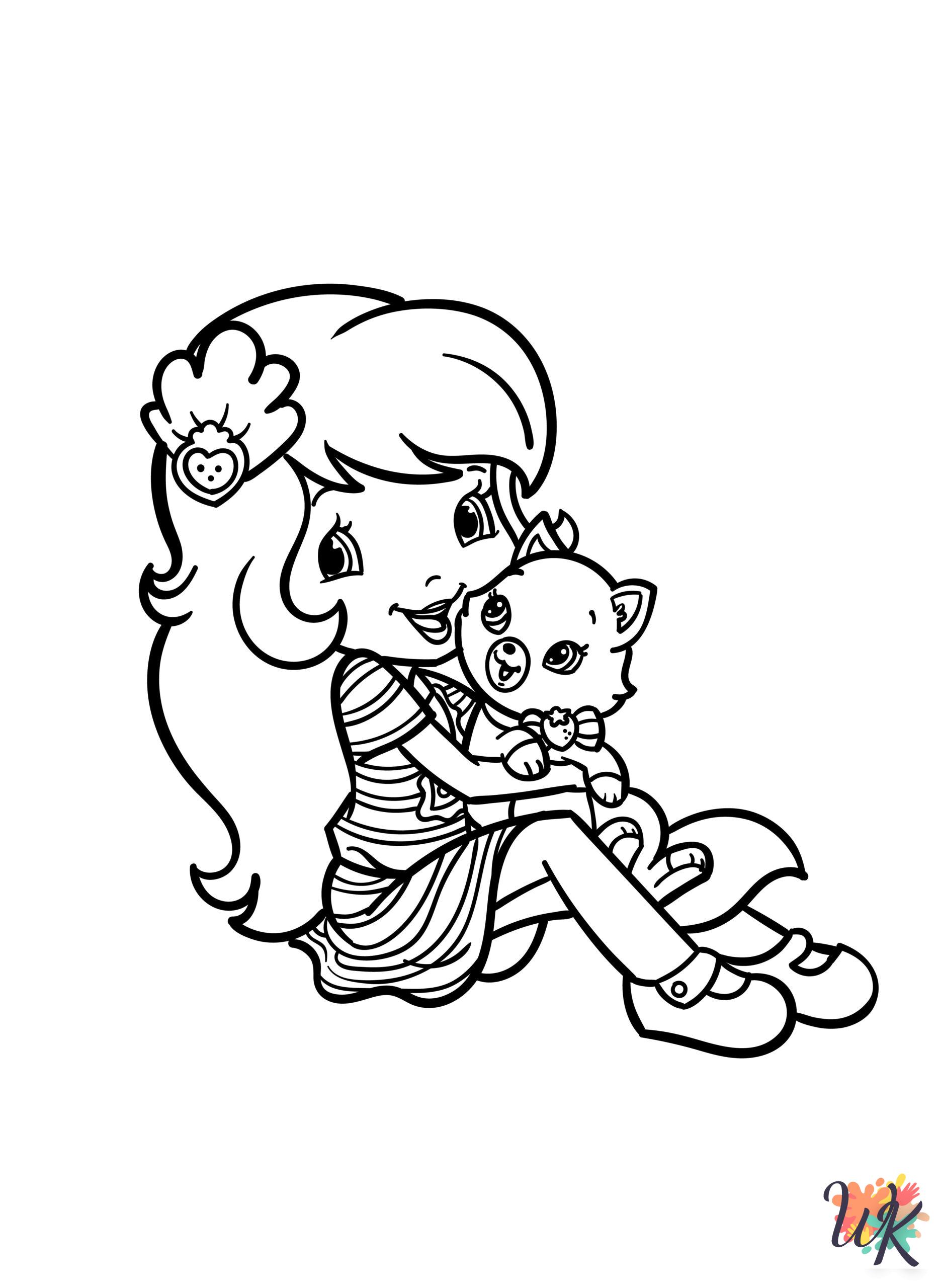 Strawberry Shortcake coloring pages for adults