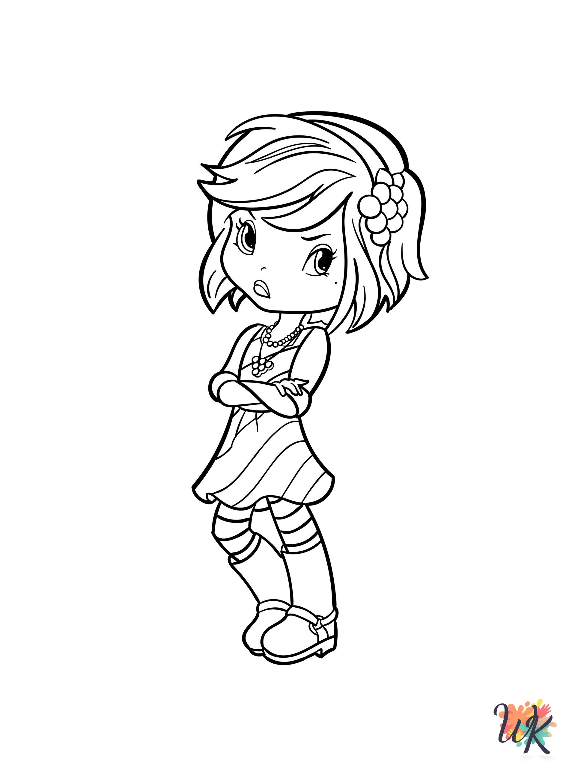 free Strawberry Shortcake coloring pages for kids