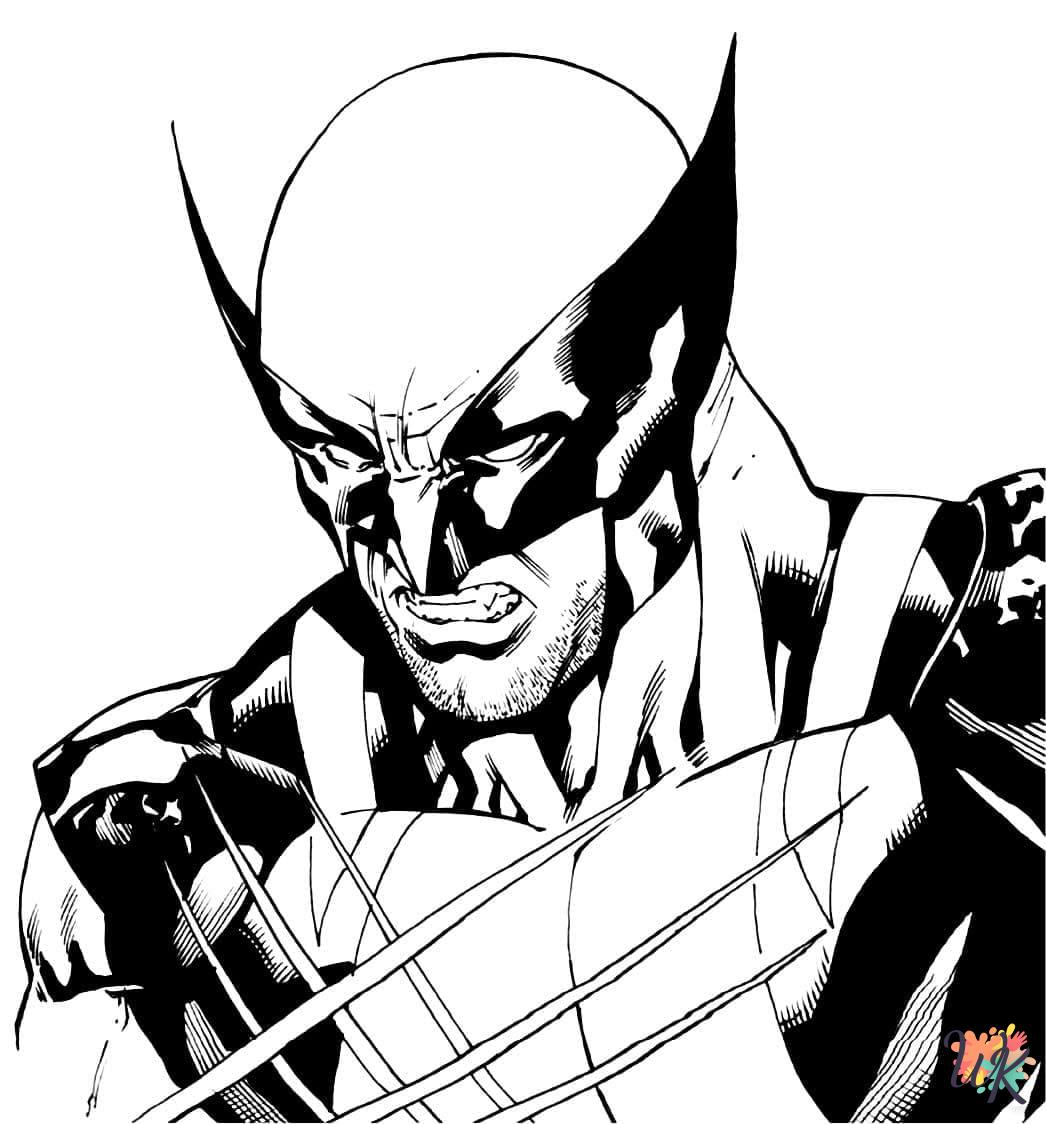 free printable Wolverine coloring pages for adults 2