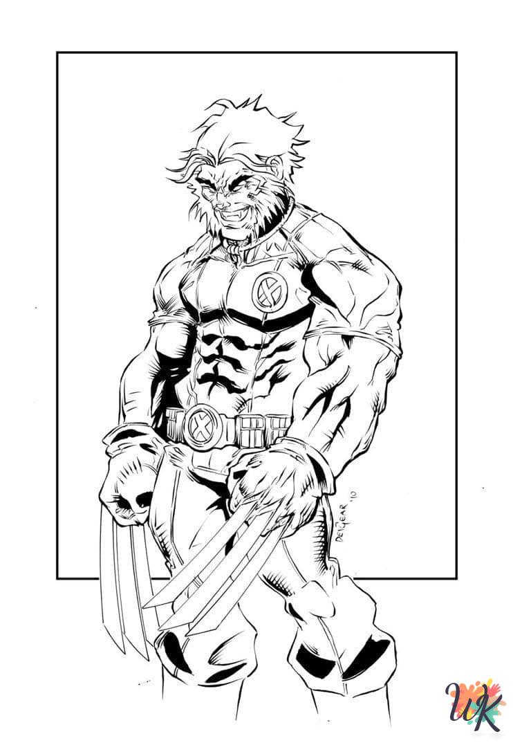 free printable Wolverine coloring pages