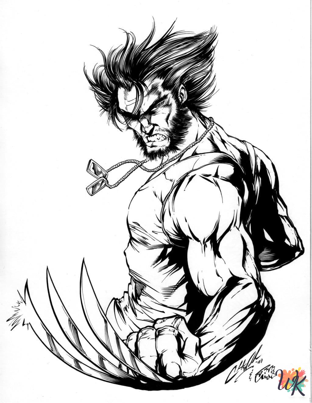 coloring pages for kids Wolverine