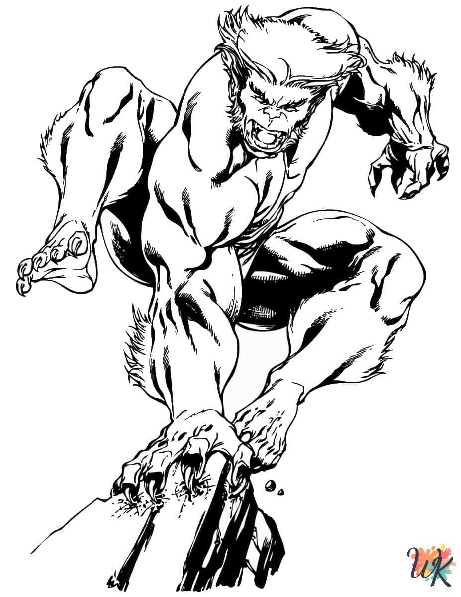 Wolverine coloring pages for preschoolers