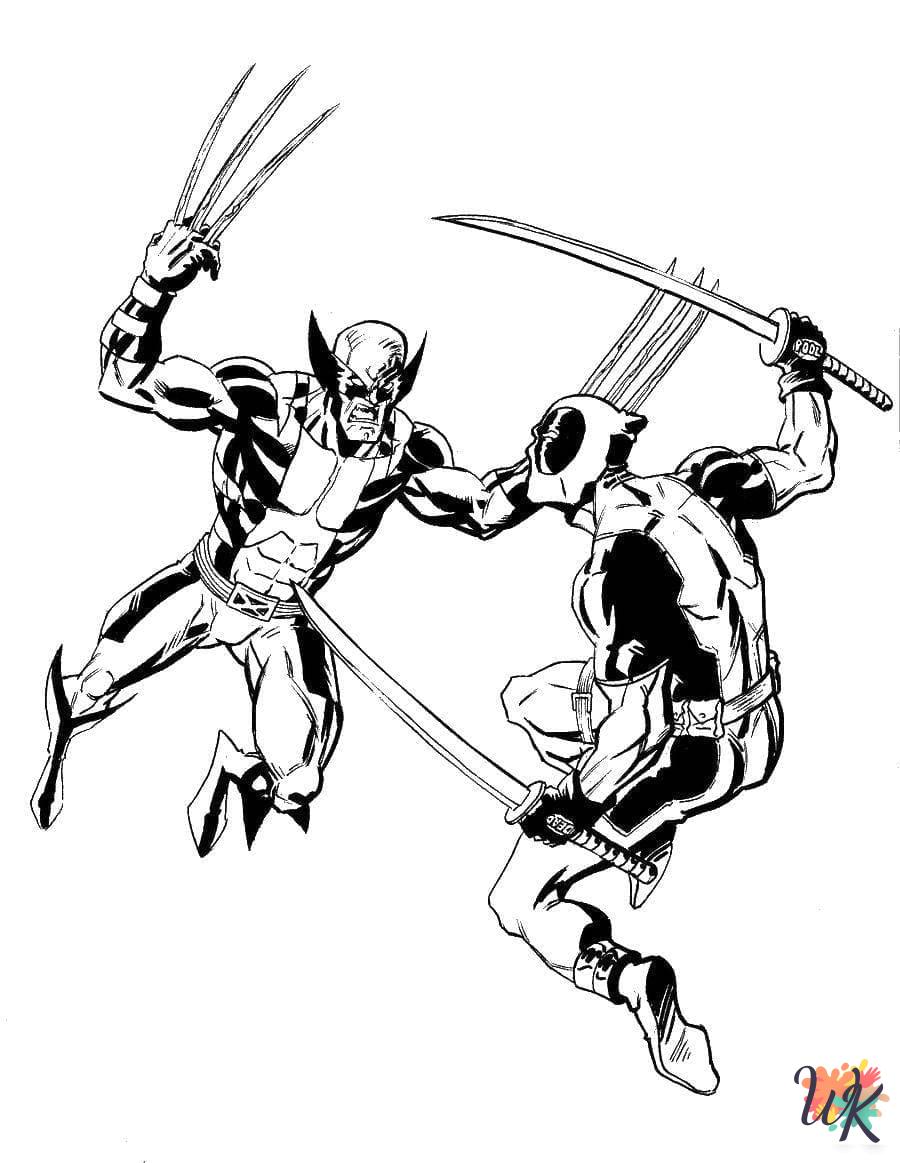 free Wolverine tree coloring pages 1