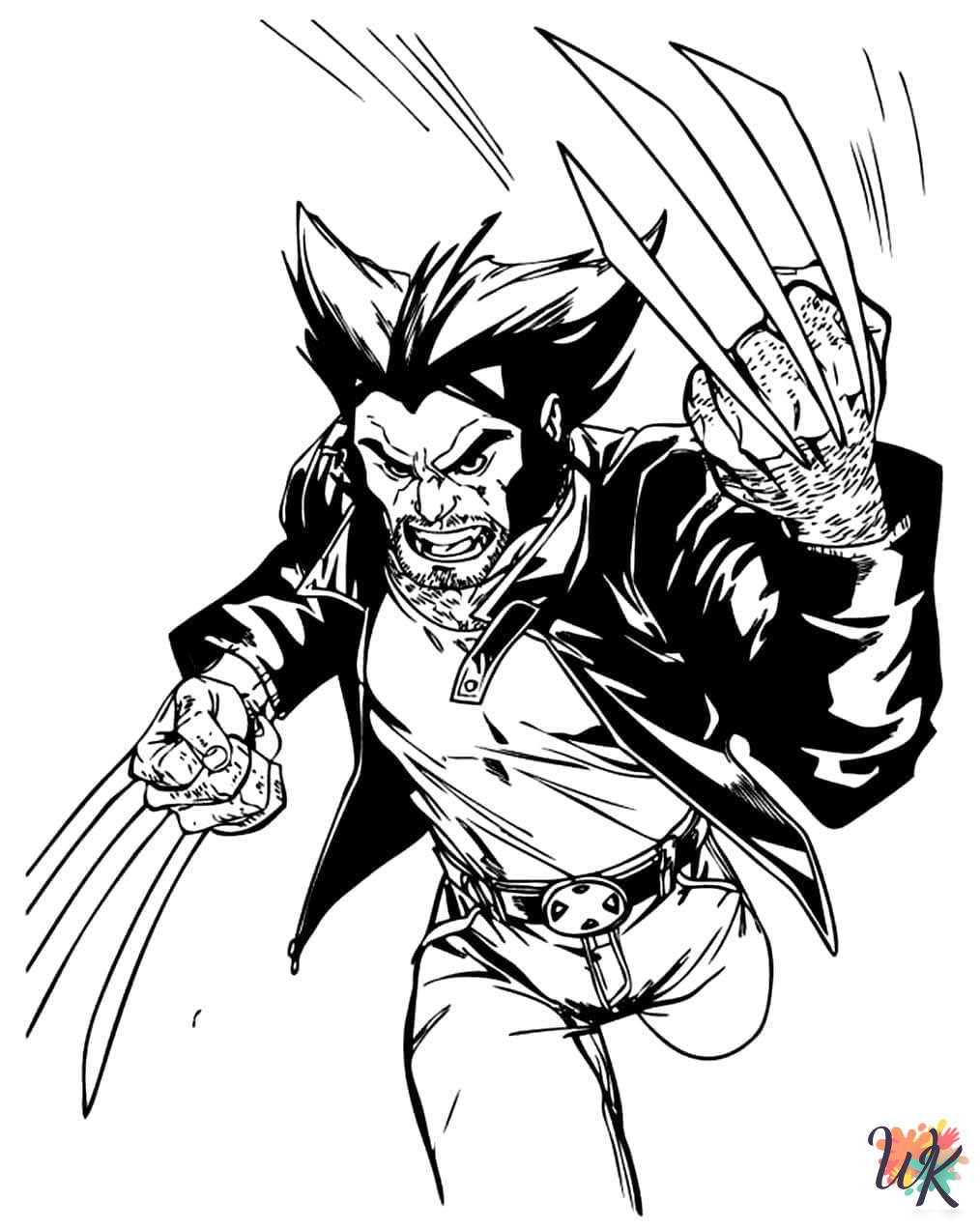 easy Wolverine coloring pages