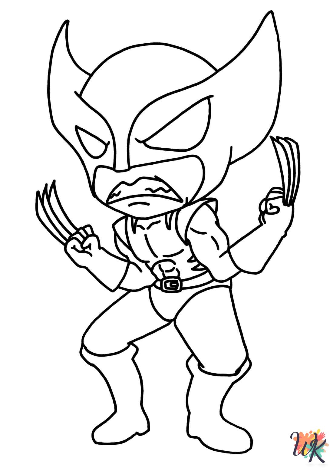 free printable Wolverine coloring pages for adults