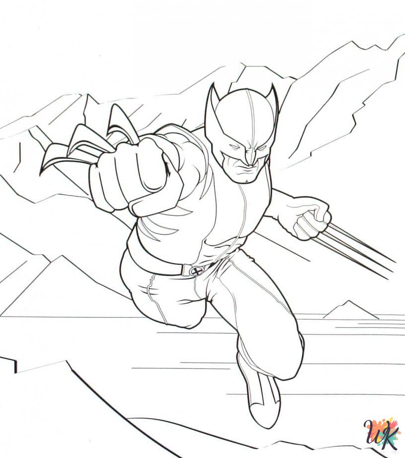 Wolverine coloring pages for adults