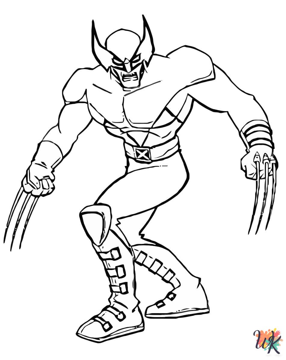 free printable Wolverine coloring pages