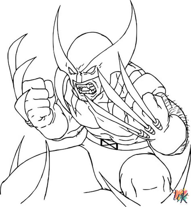 Wolverine coloring pages free