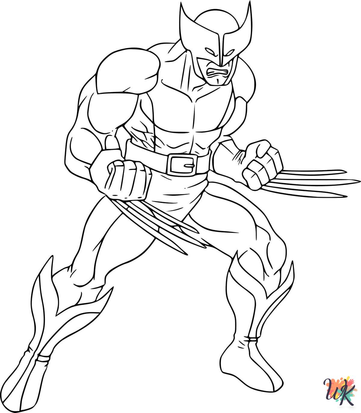 free Wolverine coloring pages for adults