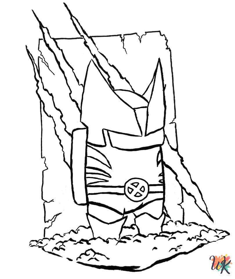 easy cute Wolverine coloring pages