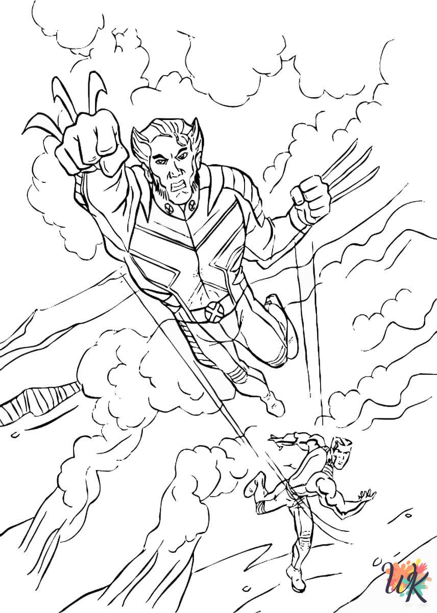 printable Wolverine coloring pages 1