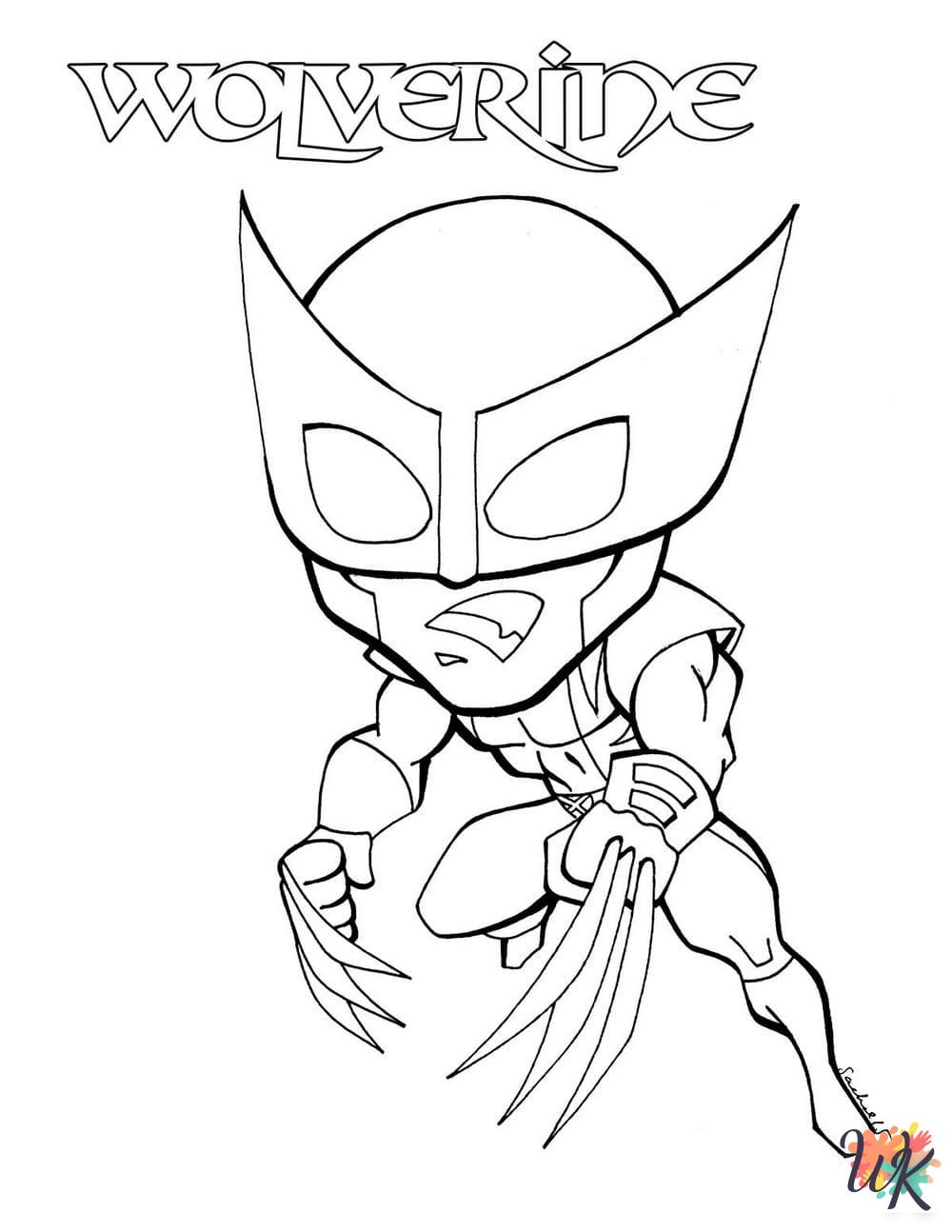 free Wolverine coloring pages for kids